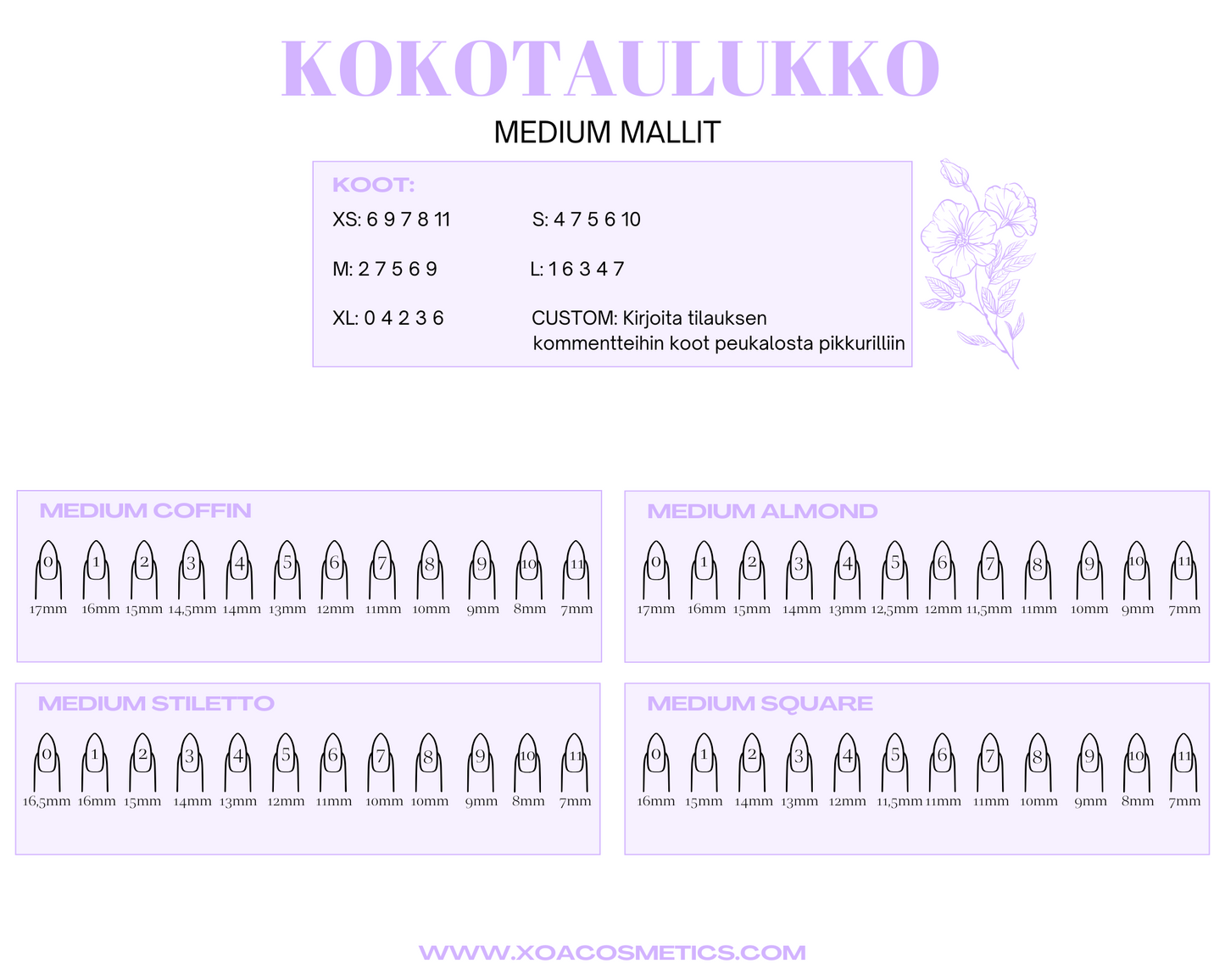 Color - Yksiväriset tekokynnet