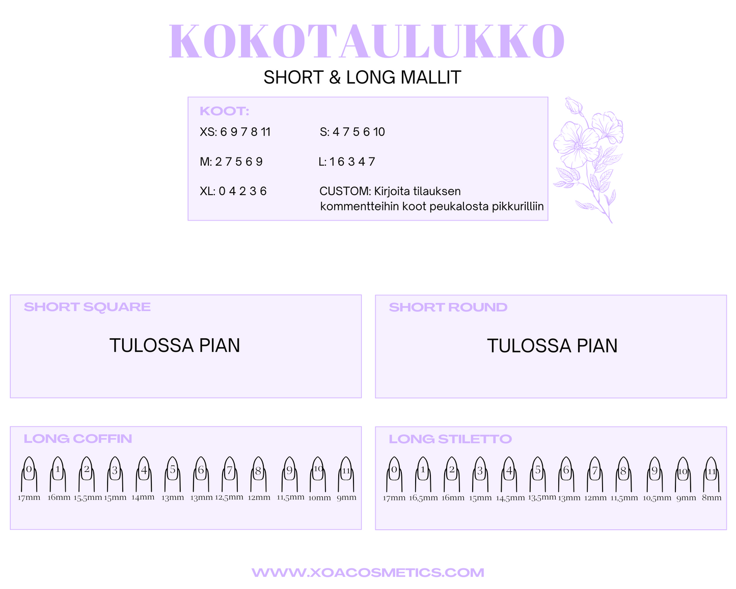 Color - Yksiväriset tekokynnet